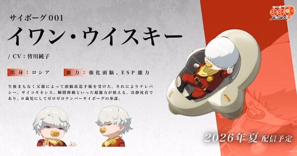Junko Minagawa Voices Cyborg 001 in Cyborg 009: Nemesis Anime