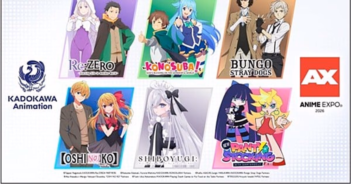 KADOKAWA Announces Booth, Merchandise, and Panel Details for Anime Expo 2026